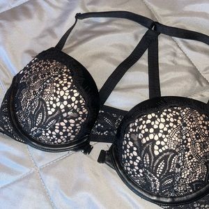 Victoria’s Secret Very Sexy Push-Up Bra with faux leather and lace detailing